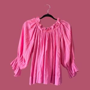 Suzi Kondi Pink Ruffled Women's Top ( Price Firm)